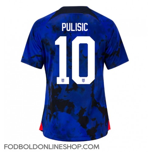 Forenede Stater Christian Pulisic #10 Udebanetrøje Dame VM 2022 Kortærmet